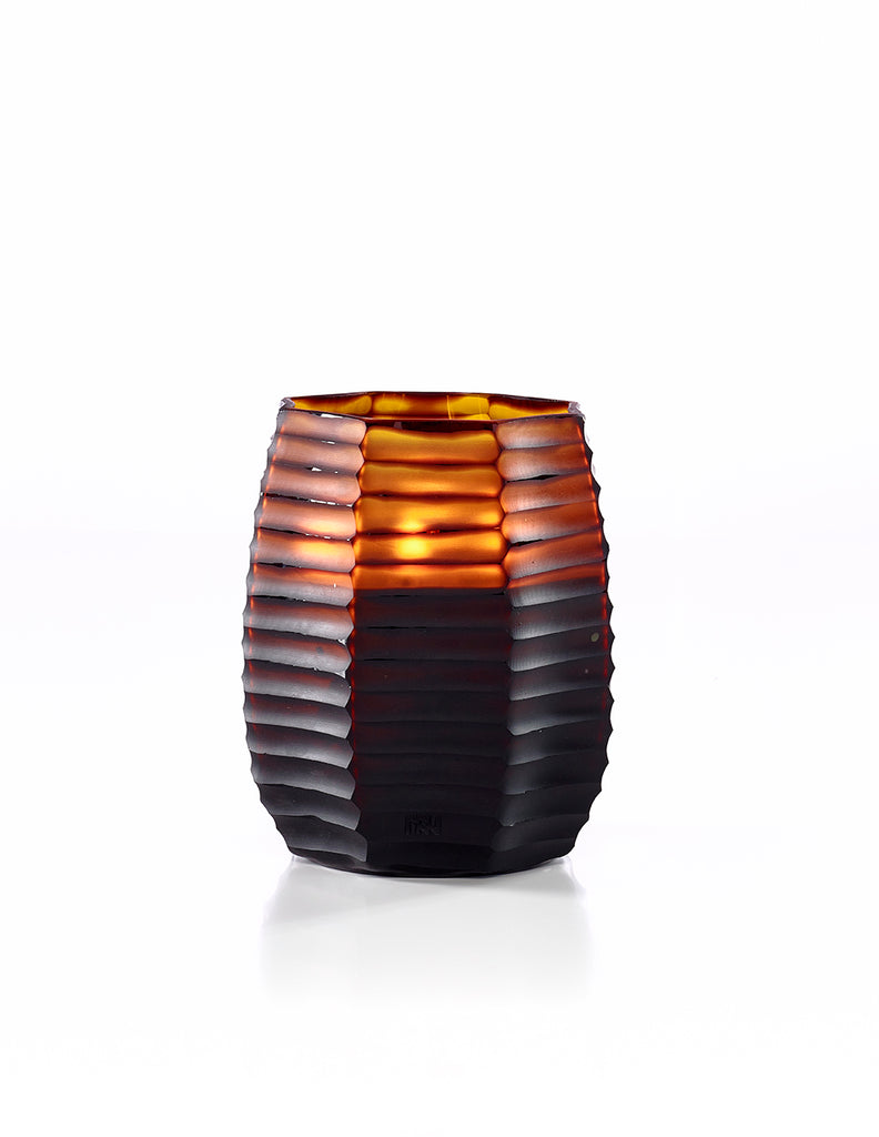 Onno Sphere glass candle - Orange
